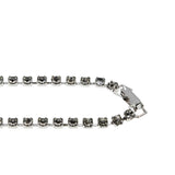 Graceful - Vintage Signed 'JAY FLEX' Rhodium, Sterling Silver Austrian Swarovski Crystal Crystal Rhinestone Swag Necklace (VN201)