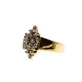 Marquise Sophistication - Vintage 14K Gold Natural Diamond Cluster Ring (VR977)