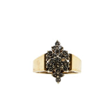Marquise Sophistication - Vintage 14K Gold Natural Diamond Cluster Ring (VR977)