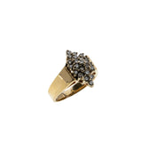 Marquise Sophistication - Vintage 14K Gold Natural Diamond Cluster Ring (VR977)