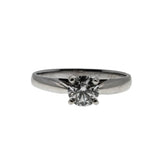 One & Only - Vintage 18K White Gold Natural Diamond Solitaire Engagement Ring (VR978)