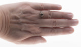 Sparrow's Treasure - Estate 18K White Gold South Sea Saltwater Tahitian Cultured Black Pearl & Diamond Ring (ER373)