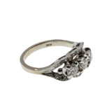 Sea Of Sparkle - Vintage 14K White Gold Diamond Ring (VR984)
