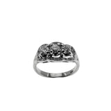 Sea Of Sparkle - Vintage 14K White Gold Diamond Ring (VR984)