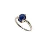 First Star I See Tonight - Vintage Signed 'SIFFARI' 10K White Gold Linde Star Sapphire Solitaire Ring (VR989)