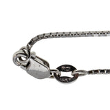 Ocean View - Vintage 18K White Gold Natural Blue Topaz & Diamond Pendant & 14K White Gold Chain (VP239)