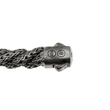 John Hardy - Estate Sterling Silver Natural Diamond Twisted Cable Icon Bracelet (EB033)