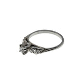 Sweet Proposal - Vintage 18K/14K White Gold Natural Diamond Wedding Ring Set (VR1007)