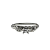 Sweet Proposal - Vintage 18K/14K White Gold Natural Diamond Wedding Ring Set (VR1007)
