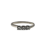 Sweet Proposal - Vintage 18K/14K White Gold Natural Diamond Wedding Ring Set (VR1007)