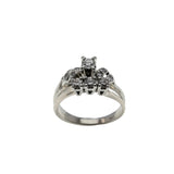 Sweet Proposal - Vintage 18K/14K White Gold Natural Diamond Wedding Ring Set (VR1007)