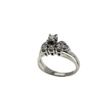 Sweet Proposal - Vintage 18K/14K White Gold Natural Diamond Wedding Ring Set (VR1007)