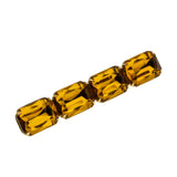Golden & Linear - Vintage Gold Plated Amber Crystal Rhinestone Brooch (VBR275)