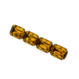 Golden & Linear - Vintage Gold Plated Amber Crystal Rhinestone Brooch (VBR275)