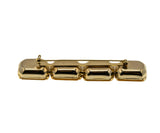 Golden & Linear - Vintage Gold Plated Amber Crystal Rhinestone Brooch (VBR275)