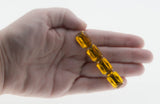 Golden & Linear - Vintage Gold Plated Amber Crystal Rhinestone Brooch (VBR275)