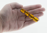 Golden & Linear - Vintage Gold Plated Amber Crystal Rhinestone Brooch (VBR275)