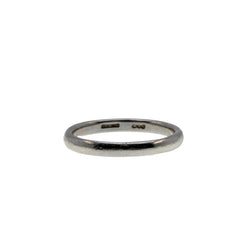 1920s Classic - Art Deco English Platinum Wedding Band Ring (ADR280)