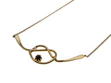Love Knot - Vintage Gold Plated Purple Crystal Rhinestone Necklace (VN210)