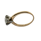 Simply Yes - Art Deco 14K Gold Natural 'Old European Cut' Diamond Solitaire Engagement Ring (ADR283)