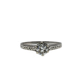 An Heirloom Proposal - Art Deco Platinum Natural 'Old European Cut' Diamond Solitaire Engraved Engagement Ring (ADR284)