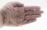 Night Sky - Estate Gold plated Moon & Star Double Chain Fashion Necklace (EN052)