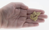 Golden Leaves - Vintage Gold Plated Decorative Leaf Brooch (VBR303)
