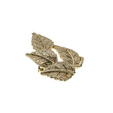 Golden Leaves - Vintage Gold Plated Decorative Leaf Brooch (VBR303)