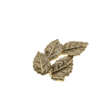 Golden Leaves - Vintage Gold Plated Decorative Leaf Brooch (VBR303)