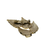 Golden Leaves - Vintage Gold Plated Decorative Leaf Brooch (VBR303)