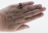 Sea Of Garnets - Vintage Sterling Silver Natural Garnet Ring (VR1018)