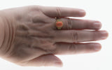 Sea & Earth - Estate Gold Plate Over Sterling Silver Genuine Coral Opal Ring (ER382)