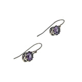 Provence Days - Estate Sterling Silver Natural Lavender Amethyst Dangly Earrings (EE234)