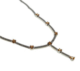 Here Comes The Sun - Estate Palladium Over Sterling Silver Crystal Necklace (EN053)