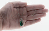 Greener Than Green - Estate Palladium Over Sterling Silver Chatham Emerald & Natural Diamond Pendant (EP079)