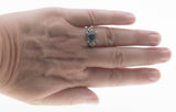 Seascape - Estate Sterling Silver Natural Sky Blue Topaz Mermaid Ring (ER394)