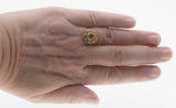 Kaleidoscope - Vintage 14K Gold Natural Multi-Stone Dome Cluster Ring (VR1026)