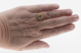 Kaleidoscope - Vintage 14K Gold Natural Multi-Stone Dome Cluster Ring (VR1026)