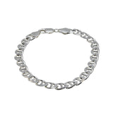 Nautical Adornment - Estate Italian Sterling Silver Mariner Link Bracelet (EB035)