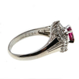Pirouette - Vintage Platinum Ruby & Diamond Ballerina Ring (VR804)