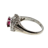 Pirouette - Vintage Platinum Ruby & Diamond Ballerina Ring (VR804)