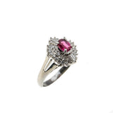 Pirouette - Vintage Platinum Ruby & Diamond Ballerina Ring (VR804)