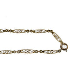 Map Of The World - Victorian 14K Gold Natural Persian Turquoise Filigree Pendant & Chain (VICP105)