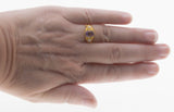 Earth & Sea - Estate 24K Gold Plate Sterling Silver Natural Amethyst & Pearl Ring (ER418)
