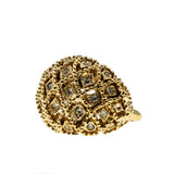 Retro City - Vintage Gold Plated Crystal Rhinestone Ring (VR809)