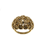 Retro City - Vintage Gold Plated Crystal Rhinestone Ring (VR809)