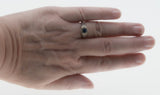Indigo & Hearts - Estate Sterling Silver Natural Sapphire Filigree Engraved Ring (ER422)