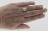 Nature's Wonder - Estate Sterling Silver Cultured Freshwater Pearl & CZ Ring (ER278)