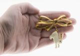 Hopper - Vintage Rare Signed 'Phister' Gold Plated Crystal Rhinestone Enamel  Easter Bunny Rabbit Brooch (VBR312)