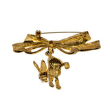 Hopper - Vintage Rare Signed 'Phister' Gold Plated Crystal Rhinestone Enamel  Easter Bunny Rabbit Brooch (VBR312)